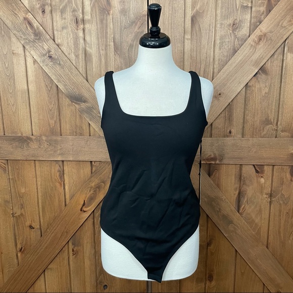 Brand new double lined black tank bodysuit - Picture 2 of 2